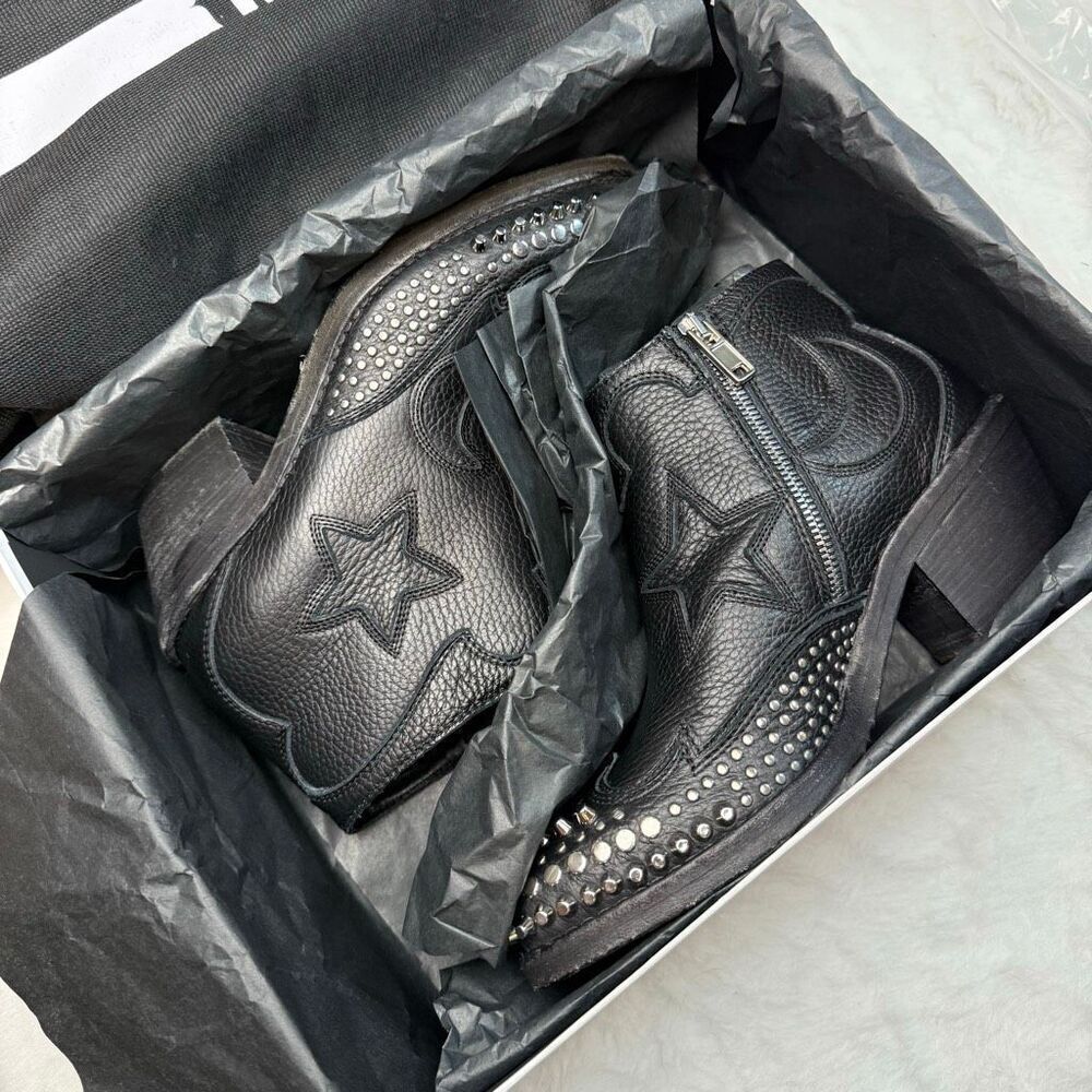 ALEXANDER MCQUEEN Star and moon studded booties size 37 - Picture 8 of 14